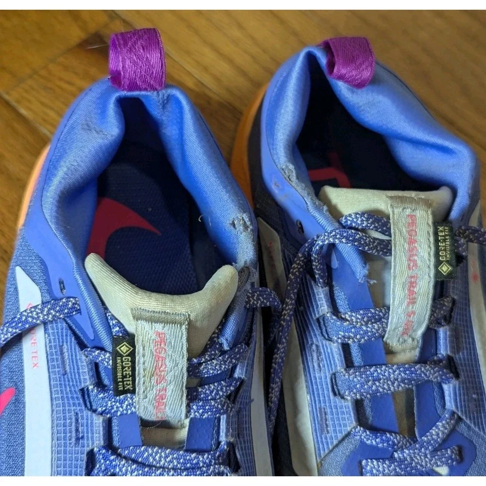 Gorpcore Nike Pegasus Trail 5 GTX Gore-Tex Running Shoes Women's 8 Blue